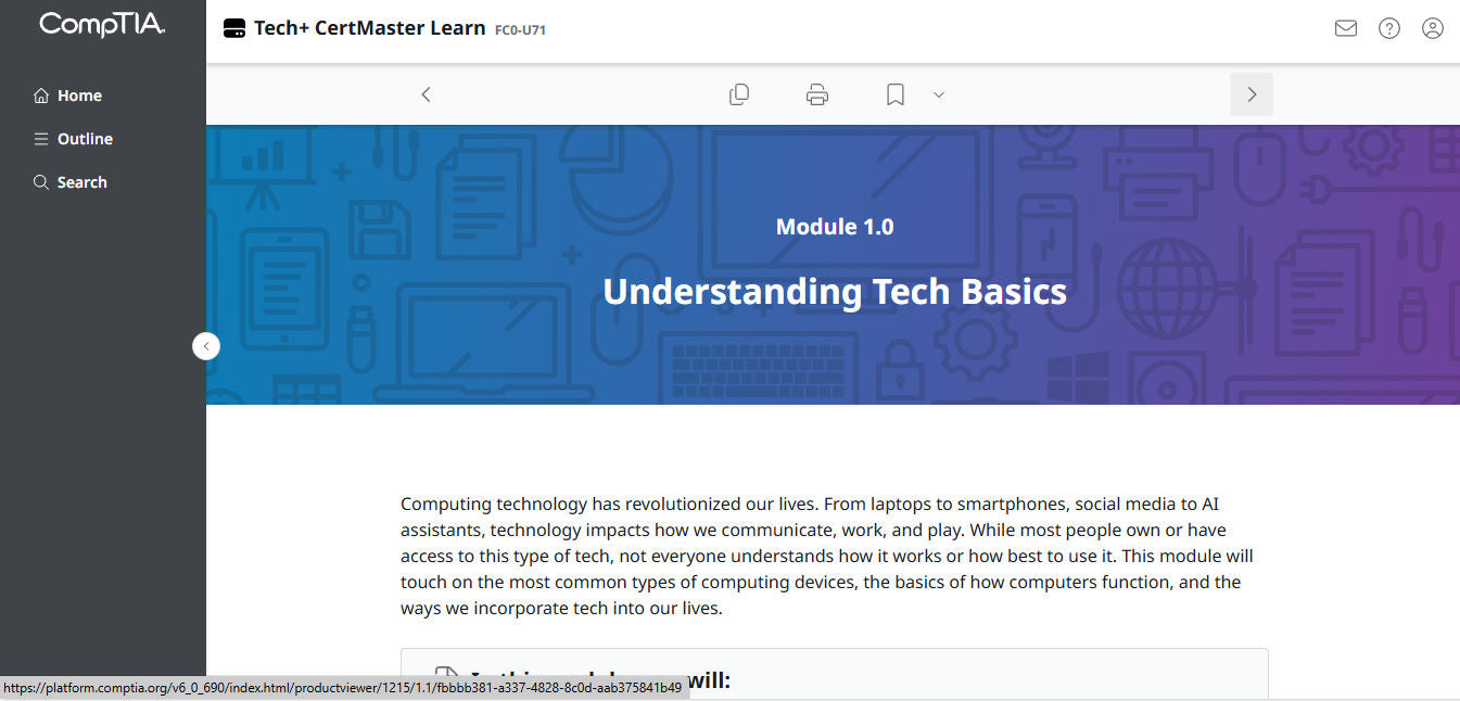 Best Price CertMaster Learn Tech+ (V6) - FC0-U71 (2 Months)