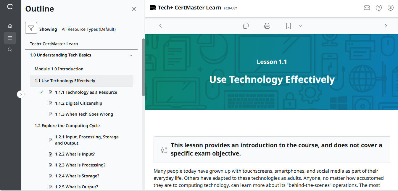 Best Price CertMaster Learn Tech+ (V6) - FC0-U71 (2 Months)
