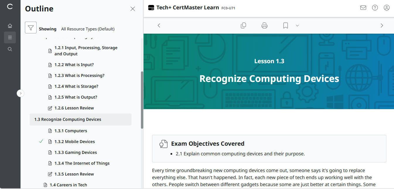 Best Price CertMaster Learn Tech+ (V6) - FC0-U71 (2 Months)
