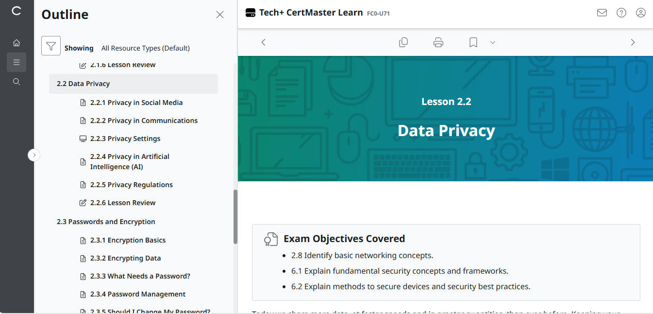 Best Price CertMaster Learn Tech+ (V6) - FC0-U71 (2 Months)