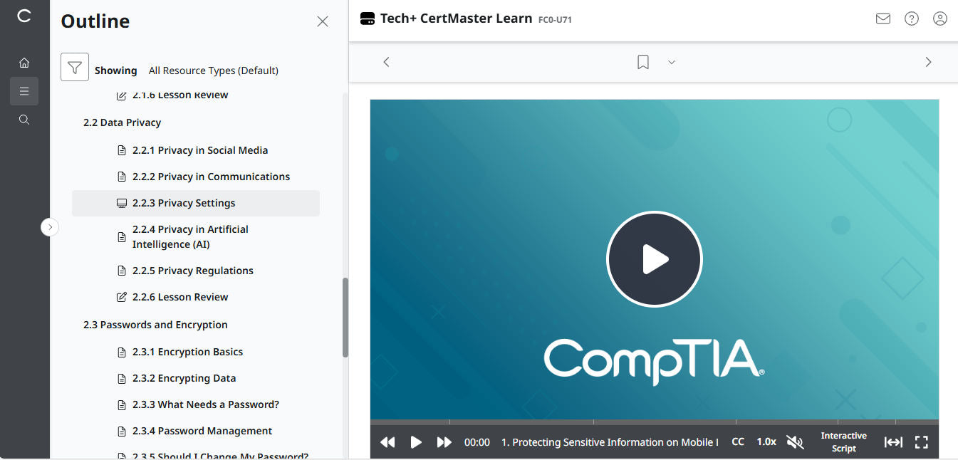 Integrated CertMaster Learn + Labs for CompTIA Security+ (SY0-701) : 3-Month Access