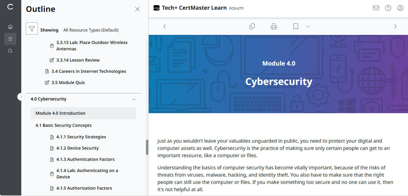 Best Price CertMaster Learn Tech+ (V6) - FC0-U71 (2 Months)
