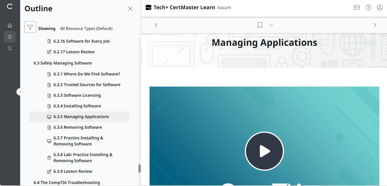 Best Price CertMaster Learn Tech+ (V6) - FC0-U71 (2 Months)