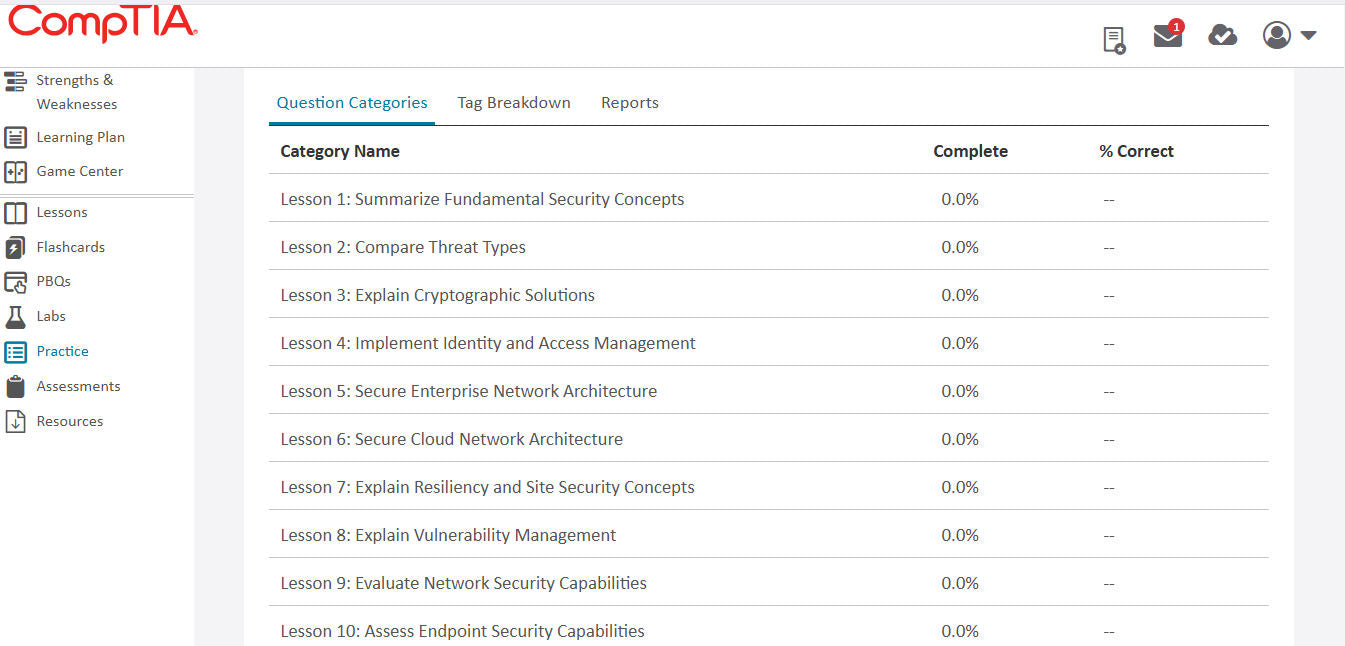 Integrated CertMaster Learn + Labs for CompTIA Security+ (SY0-701) : 3-Month Access