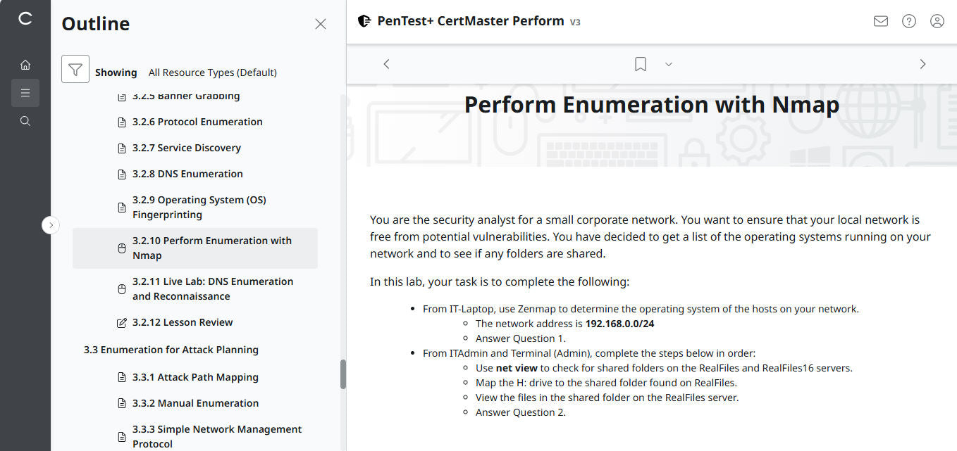 CompTIA PenTest+ CertMaster Perform PT0-003 (V3) (3 Month Access