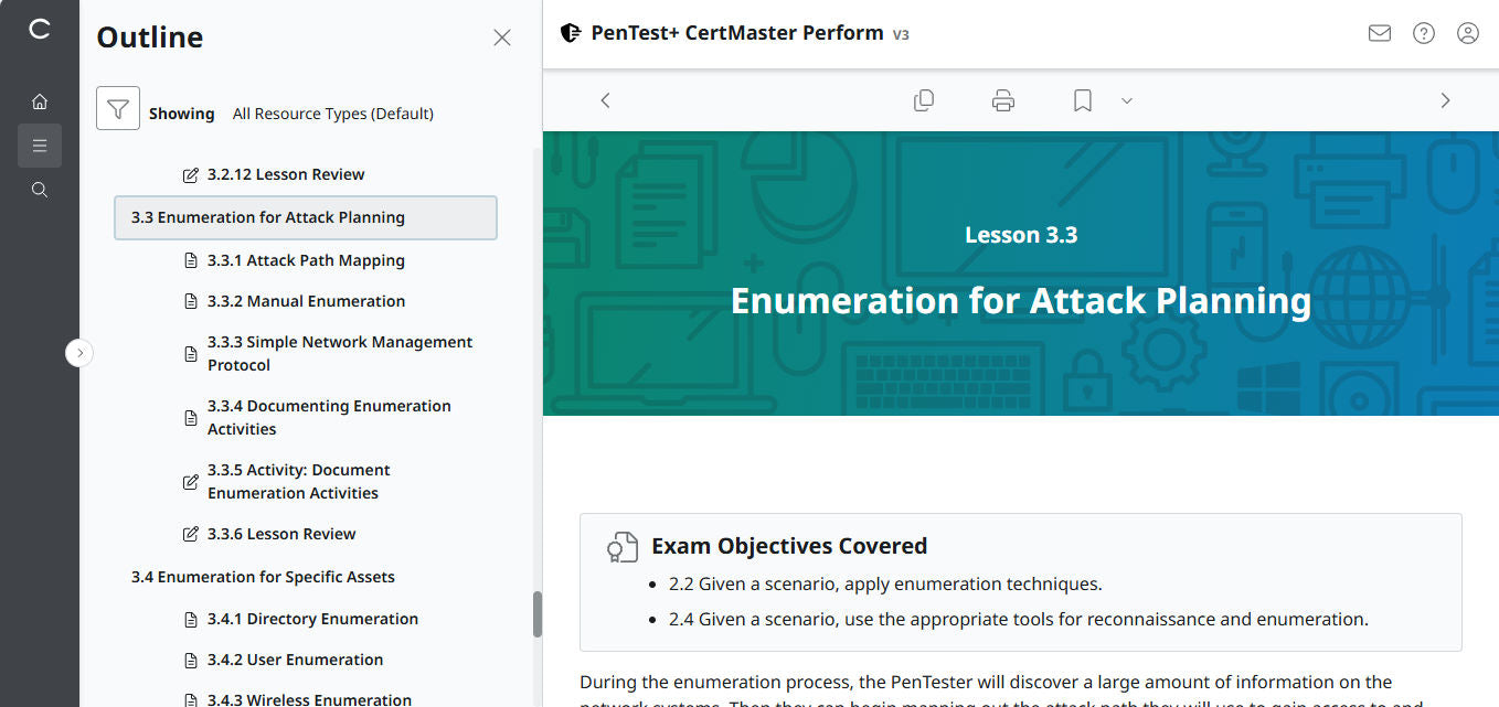 CompTIA PenTest+ CertMaster Perform PT0-003 (V3) (3 Month Access