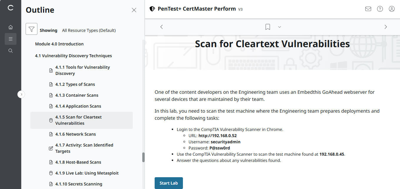 CompTIA PenTest+ CertMaster Perform PT0-003 (V3) (3 Month Access