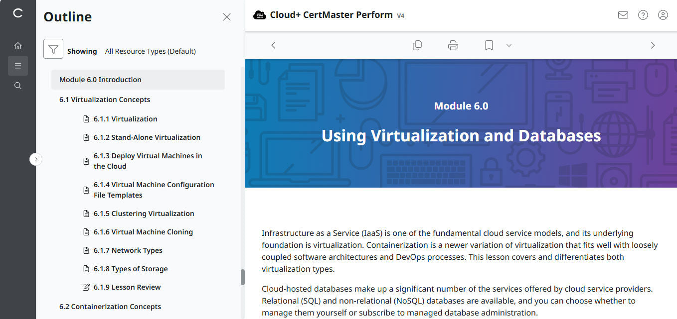CompTIA Cloud+ CertMaster Perform (CV0-004) (3 Months Access)