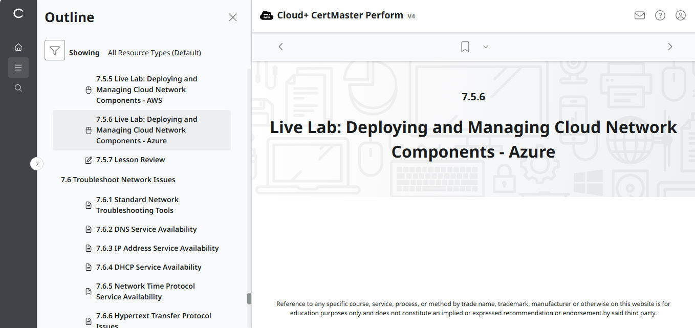 CompTIA Cloud+ CertMaster Perform (CV0-004) (3 Months Access)
