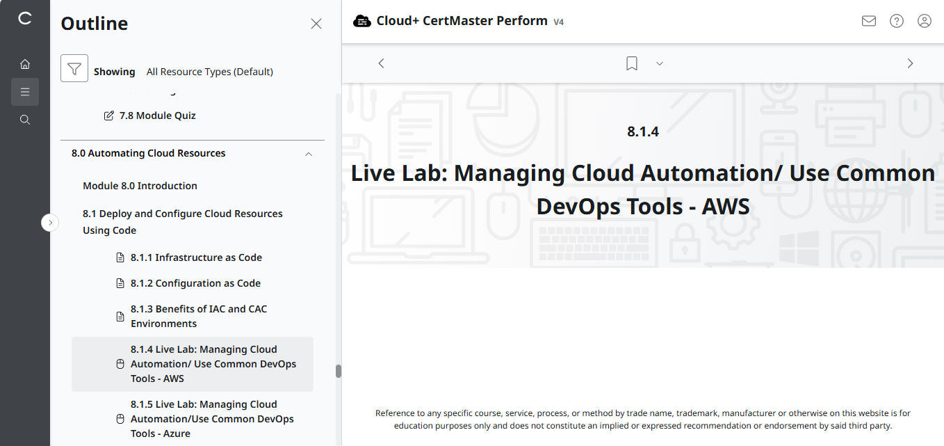 CompTIA Cloud+ CertMaster Perform (CV0-004) (3 Months Access)