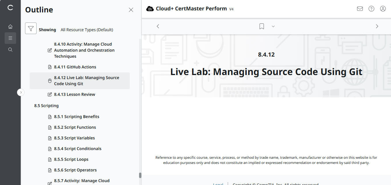 CompTIA Cloud+ CertMaster Perform (CV0-004) (3 Months Access)