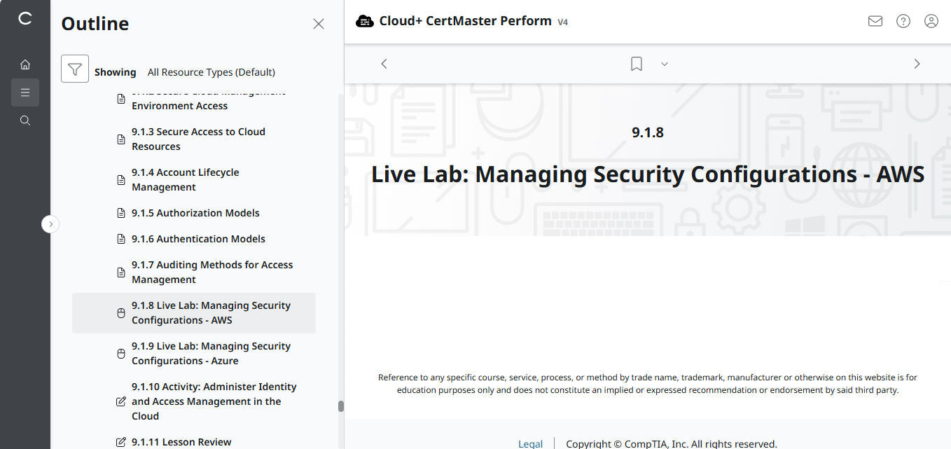 CompTIA Cloud+ CertMaster Perform (CV0-004) (3 Months Access)