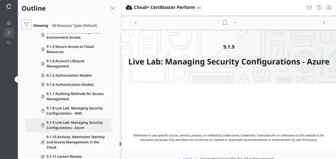 CompTIA Cloud+ CertMaster Perform (CV0-004) (3 Months Access)