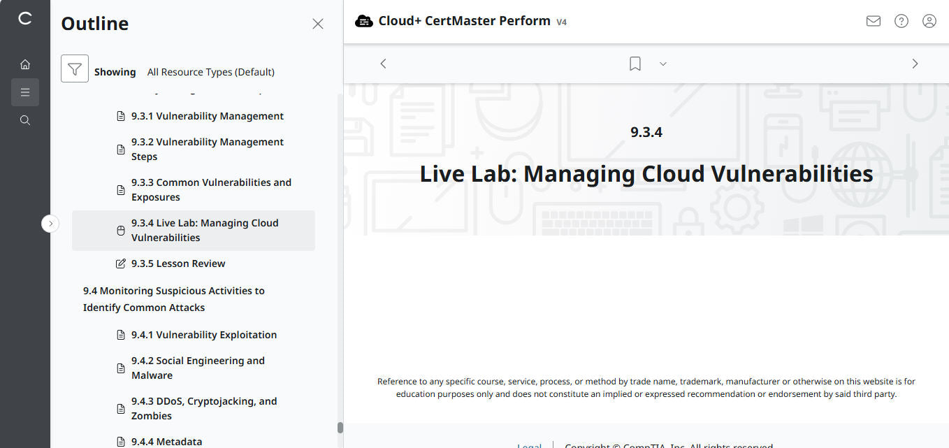 CompTIA Cloud+ CertMaster Perform (CV0-004) (3 Months Access)