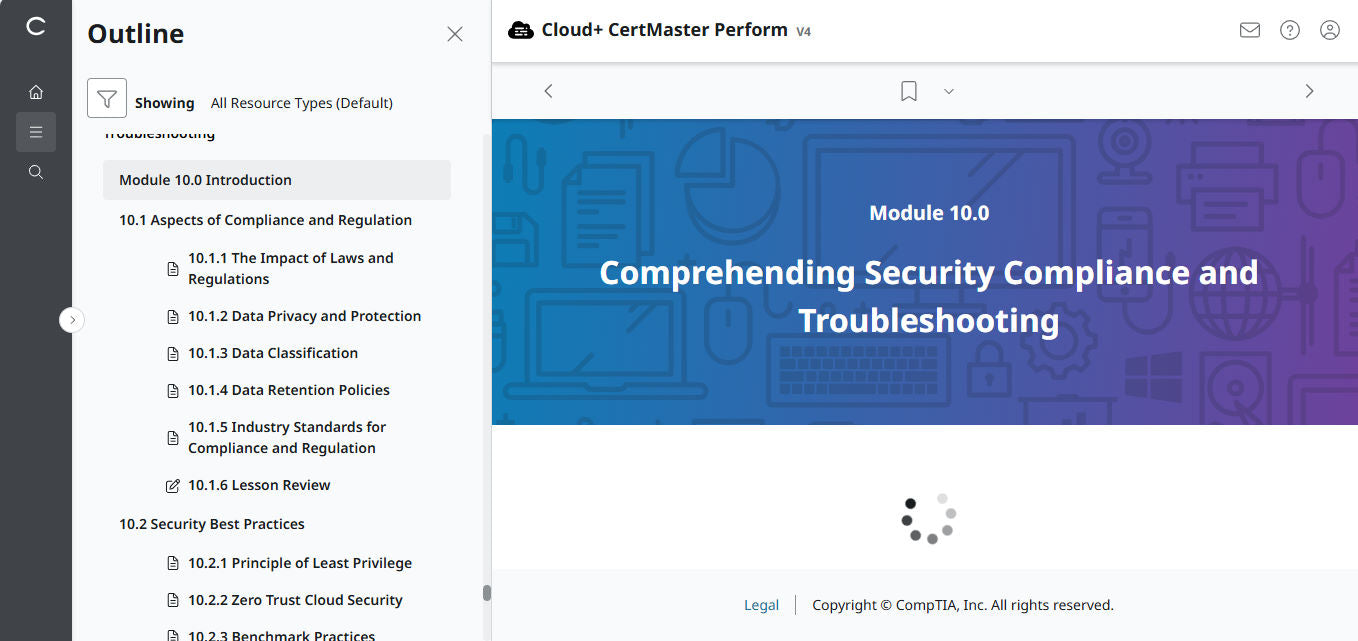 CompTIA Cloud+ CertMaster Perform (CV0-004) (3 Months Access)