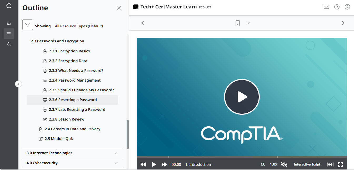 Integrated CertMaster Learn + Labs for CompTIA  Security+ (SY0-701) : 3-Month Access