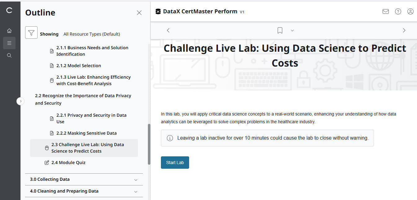 CompTIA DataX CertMaster Perform (V1) 