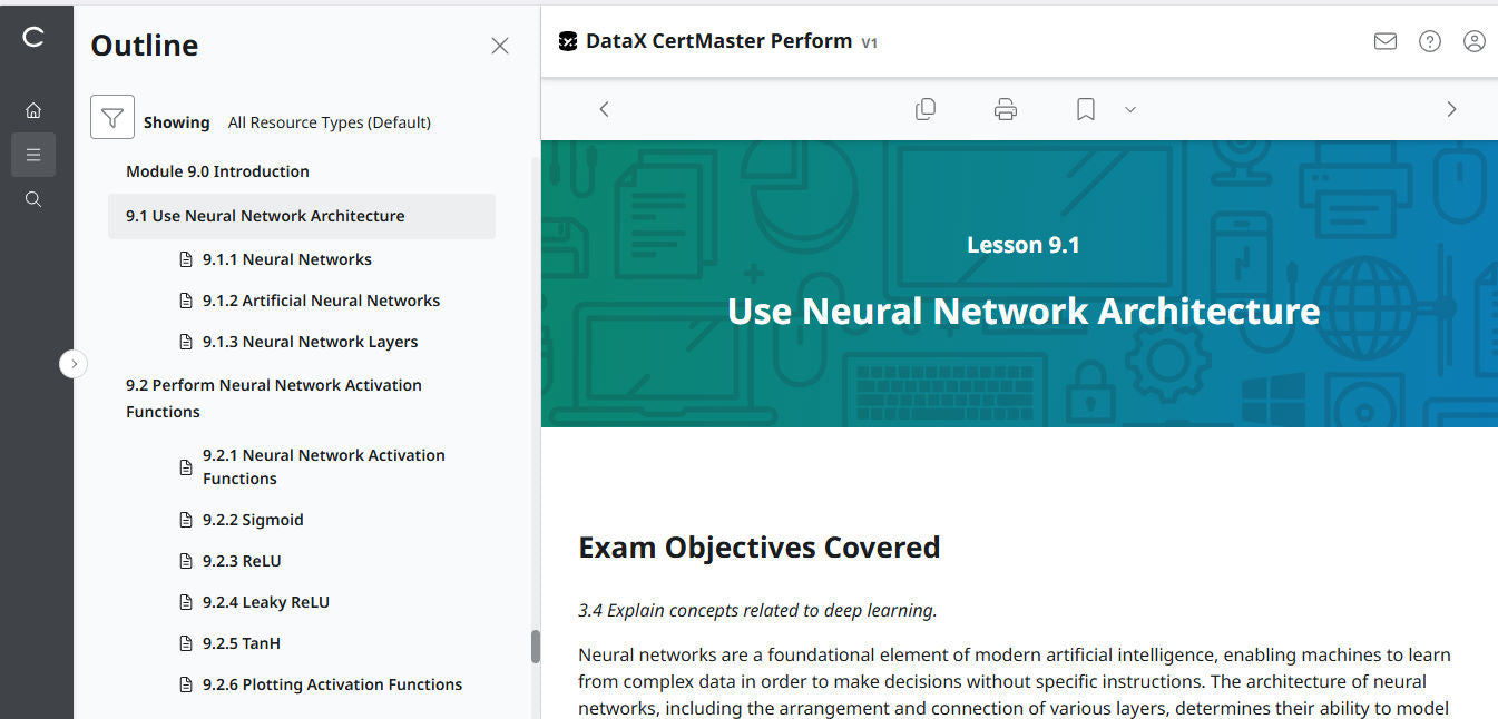 CompTIA DataX CertMaster Perform (V1) 
