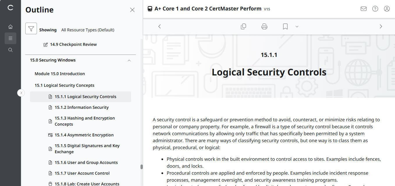 CompTIA A+ Core 1 & 2 CertMaster Perform  (V15)