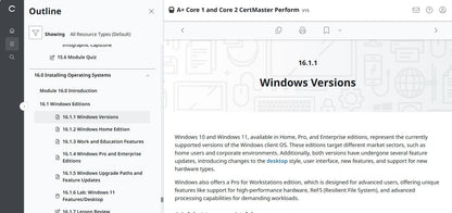 CompTIA A+ Core 1 & 2 CertMaster Perform  (V15)