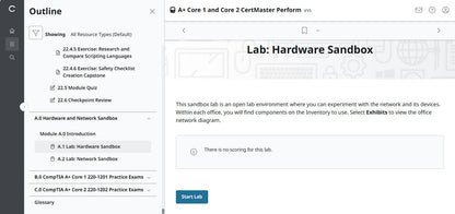 CompTIA A+ Core 1 & 2 CertMaster Perform  (V15)