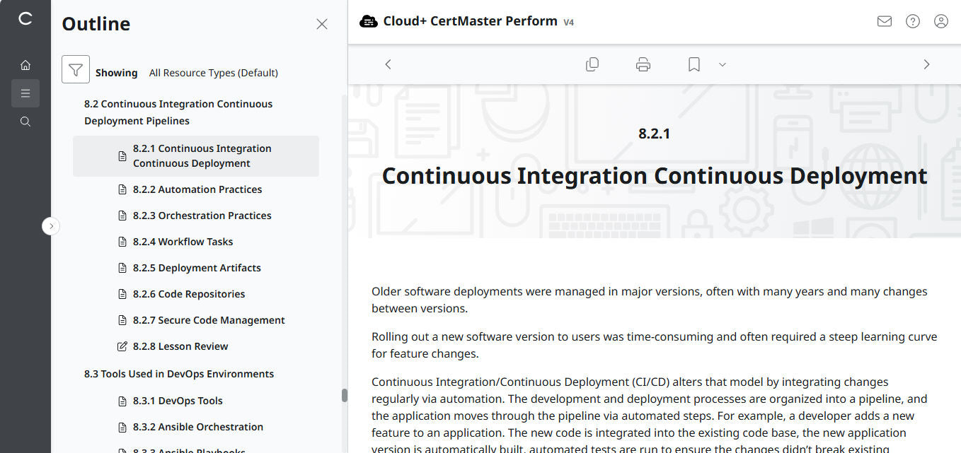 CompTIA Cloud+ CertMaster Perform (CV0-004) (3 Months Access)