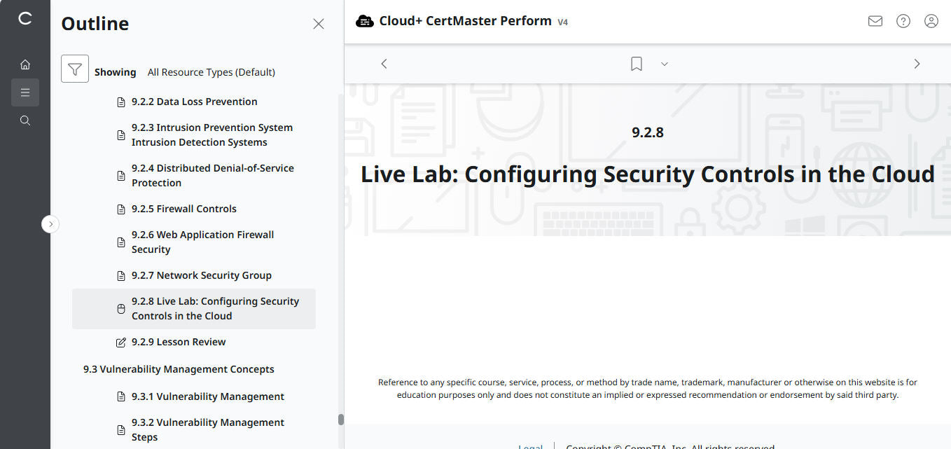 CompTIA Cloud+ CertMaster Perform (CV0-004) (3 Months Access)