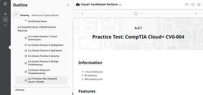 CompTIA Cloud+ CertMaster Perform (CV0-004)